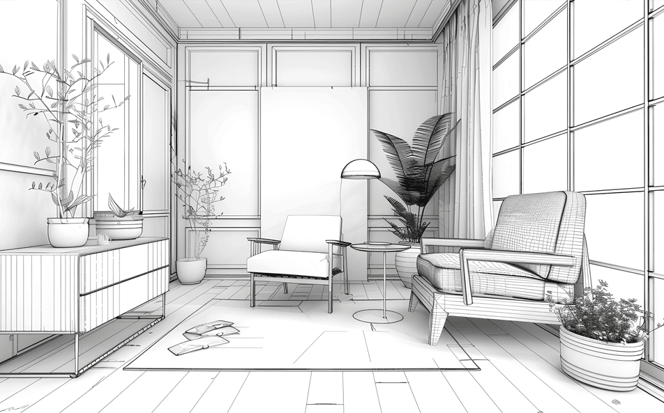 Interior design transformation: After